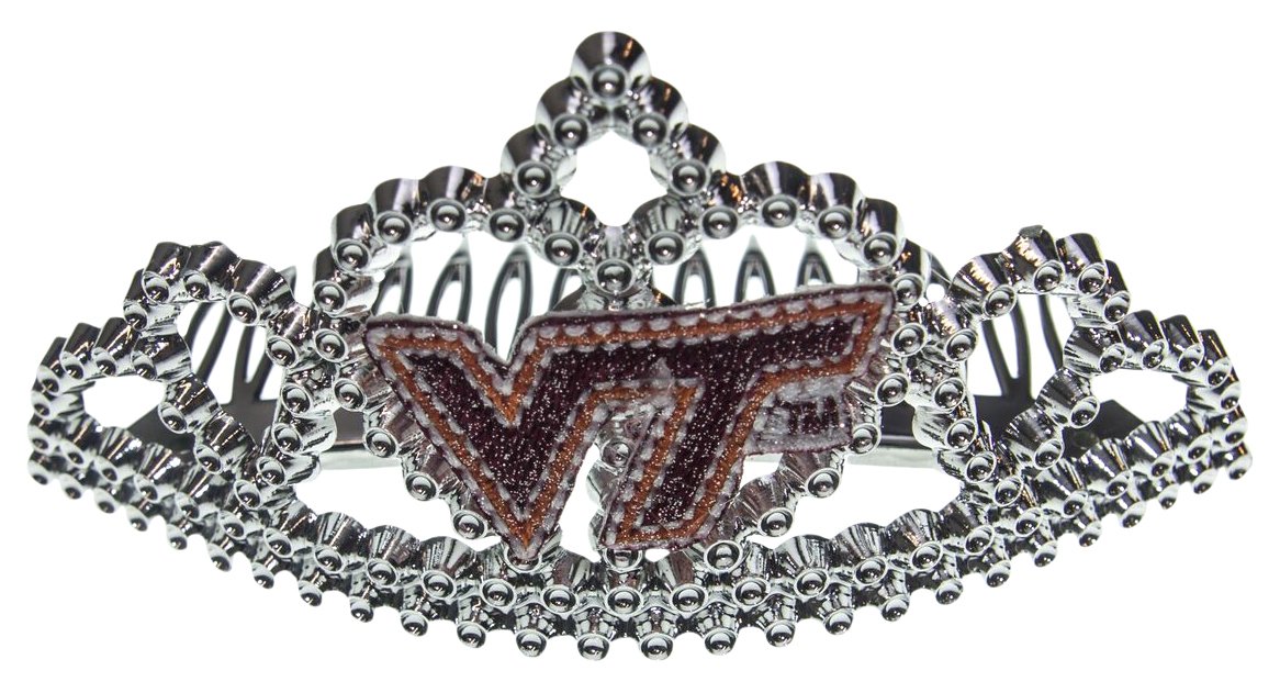 Divine Creations NCAA Virginia Tech Hokies Girls Tiara3-Vttiara3-VT, Maroon, One Size