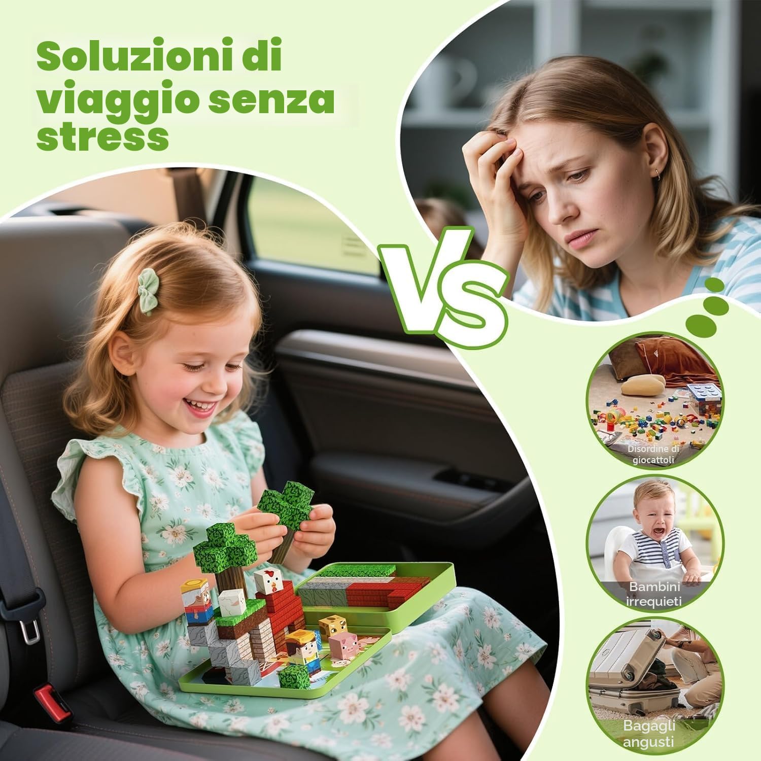 Giocattoli da viaggio a blocchi magnetici, 49 pezzi di blocchi da costruzione magnetici per bambini da 3-8 anni, giocattoli da viaggio per l'apprendimento prescolare STEM (Tema della fattoria)