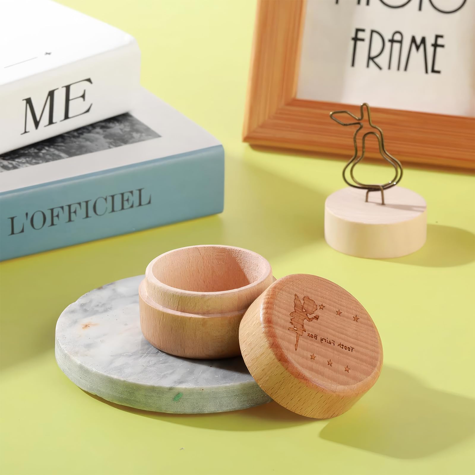 ZXCHOME 1 Pc Milk Tooth Box Tooth Fairy Box Cute Wooden 3D Carved Teeth Box Lost Teeth Storage Box for Kids Tooth Fairy Gift - Image 4