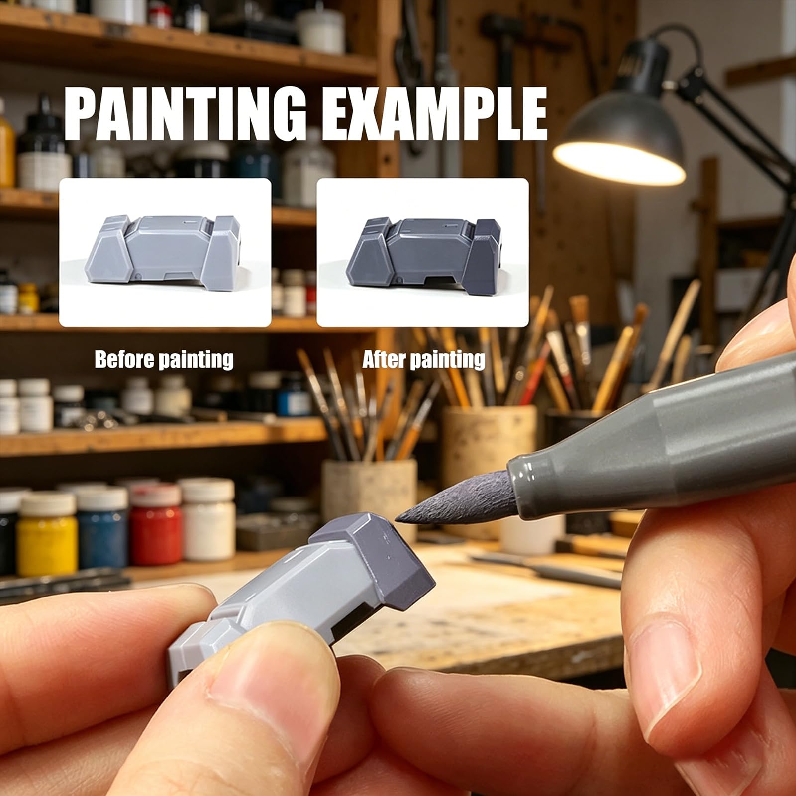 Set di 26 pennarelli per modellismo, inclusi gomme da cancellare, penne, matite per pittura in miniatura, artigianato e costruzione di pennarelli ABS