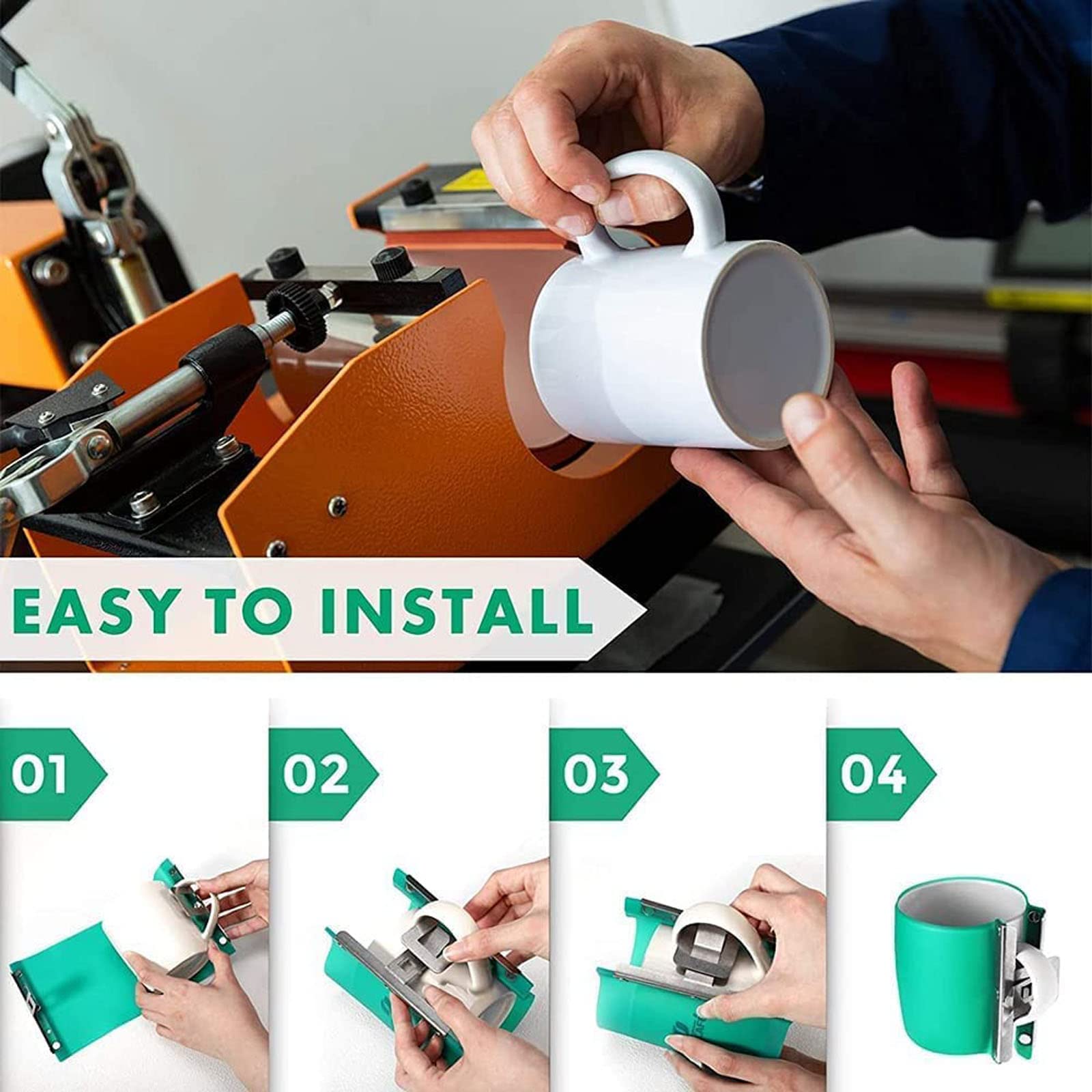Raucilpy 4 stuks siliconen s, wrap voor sublimaties, 325 ml, voor sublimatie in oven 3D siliconen wrap sublimatie