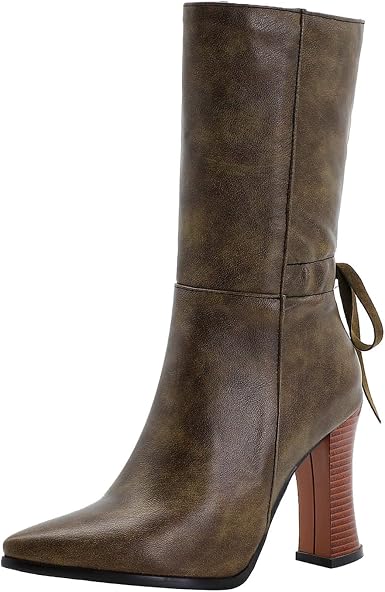 Amazon.com: Botas casuales para mujer, zapatos de vestir de tacón alto con  punta puntiaguda, botines de plataforma de moda para mujer (talla  multicolor 10.5) : Ropa, Zapatos y Joyería