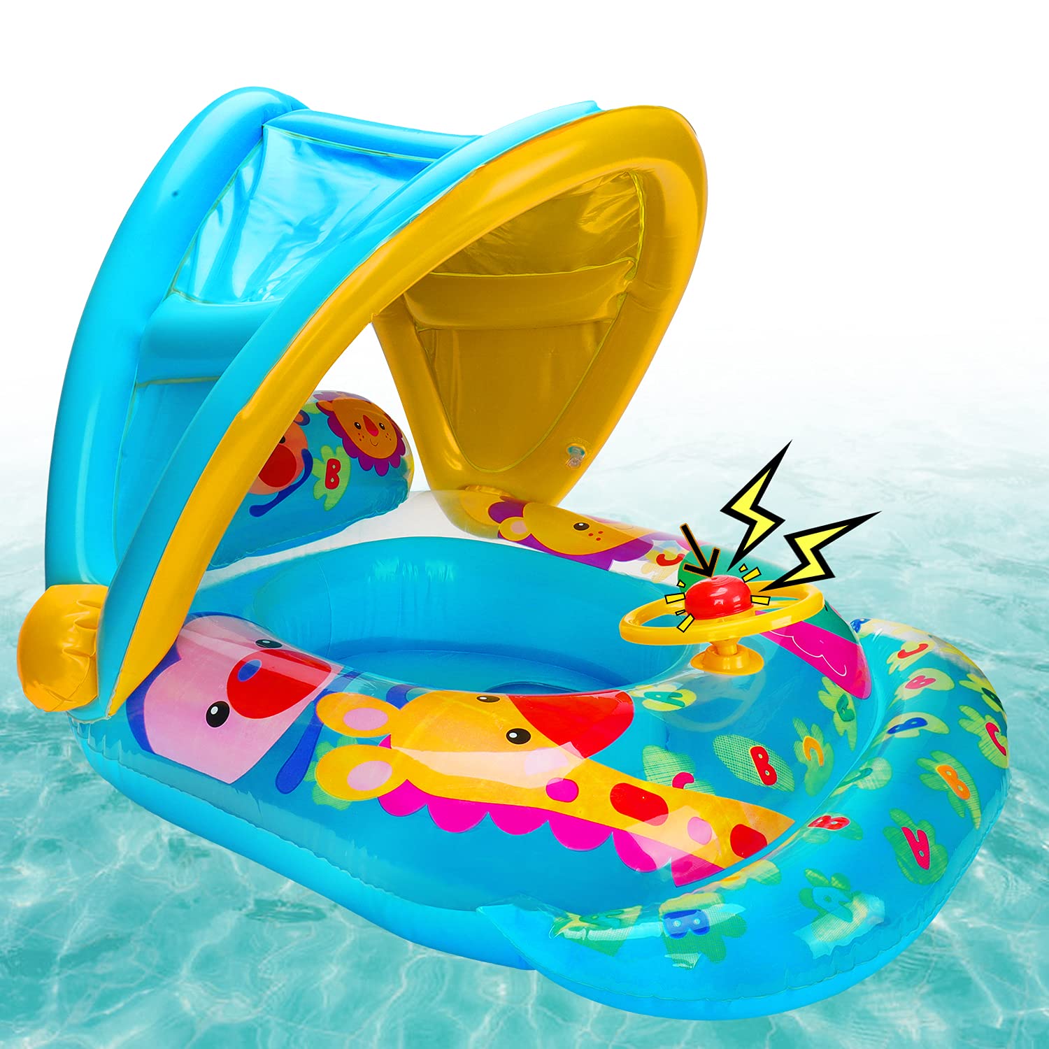 Pool Floats With Removable Canopy Summer Outdoor Toys Inflatable