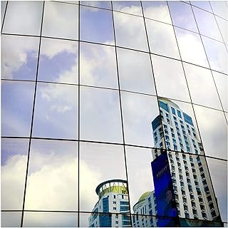 BDF S05 Window Film One Way Mirror Daytime Privacy and Heat Control Silver 5 (Very Dark) - 12in X 49ft