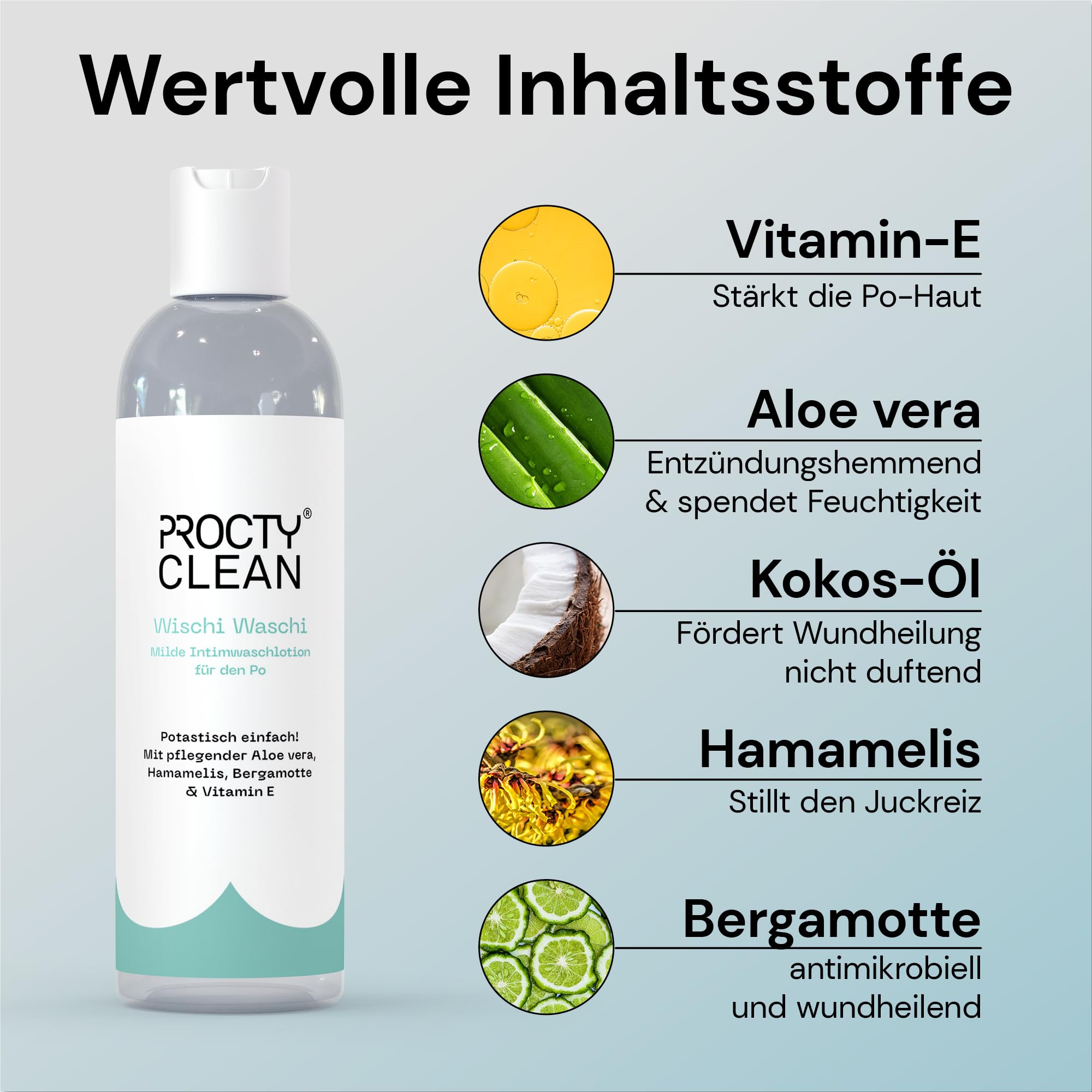 ProctyClean PoBox - Inftimpflege und Hygiene für den Po im Wohlfühl-Paket | Tägliche Pflege, Hilfe bei Hämorrhoiden, Analfissuren, Jucken, Brennen, statt feuchtem Toilettenpapier, auch als Geschenk