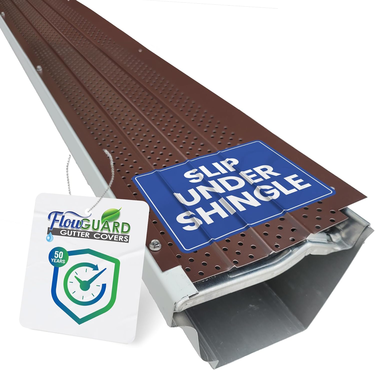 FlowGuard Slip Under Shingle Premium 50Year Gutter Cover System