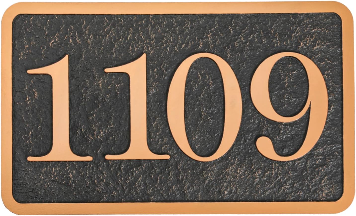 Hand-Carved Address Plaque NO FADING - (13'' x 7.6'') Personalized Address Sign,House Number Plaque Sign,House Address Numbers for Outside House,Apartment,Garage,Drive Way,Street 911 Visibility Signage(Red Copper)