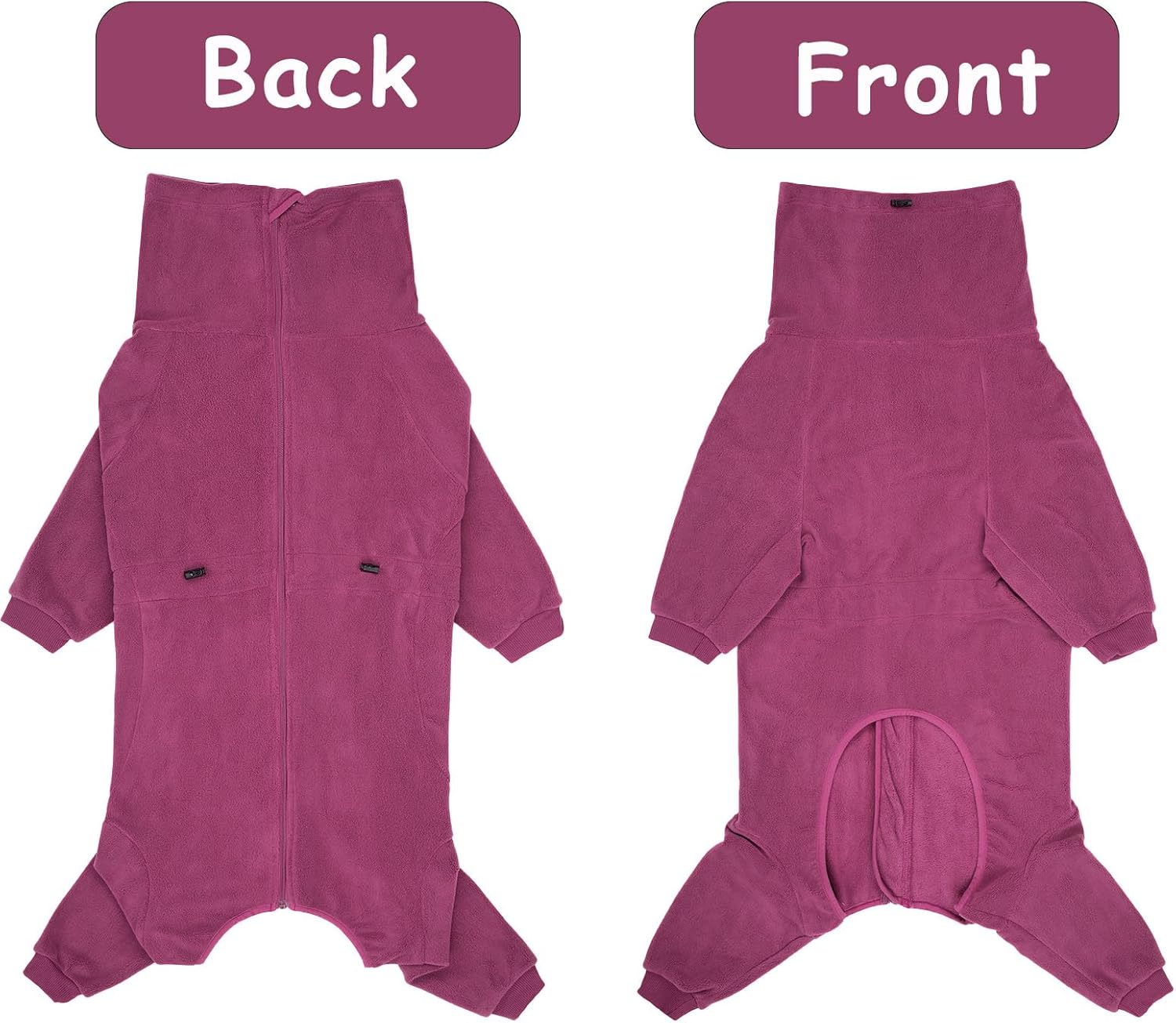 Cozy Dog Jacket Winter Full Body Coat Warm Dogs Sweater Fleece Pajamas Pet Clothing Jumpsuit Thermal Jacket Dog Winter Coat for Small Medium Large Dogs Fleece Onesie