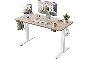 Electric Computer Desk with Adjustable Height (47 x 24 Inches)