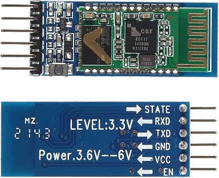 3Pcs HC-05 Wireless Bluetooth RF Transceiver Master Slave Integrated Bluetooth Module 6 Pin Wireless Serial Port Communication BT Module