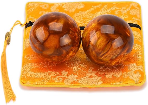 BRABUD 2'' Baoding Balls Chinese Health Stress Balls Hand Exercise Balls Wrist Strengthening 2PCS