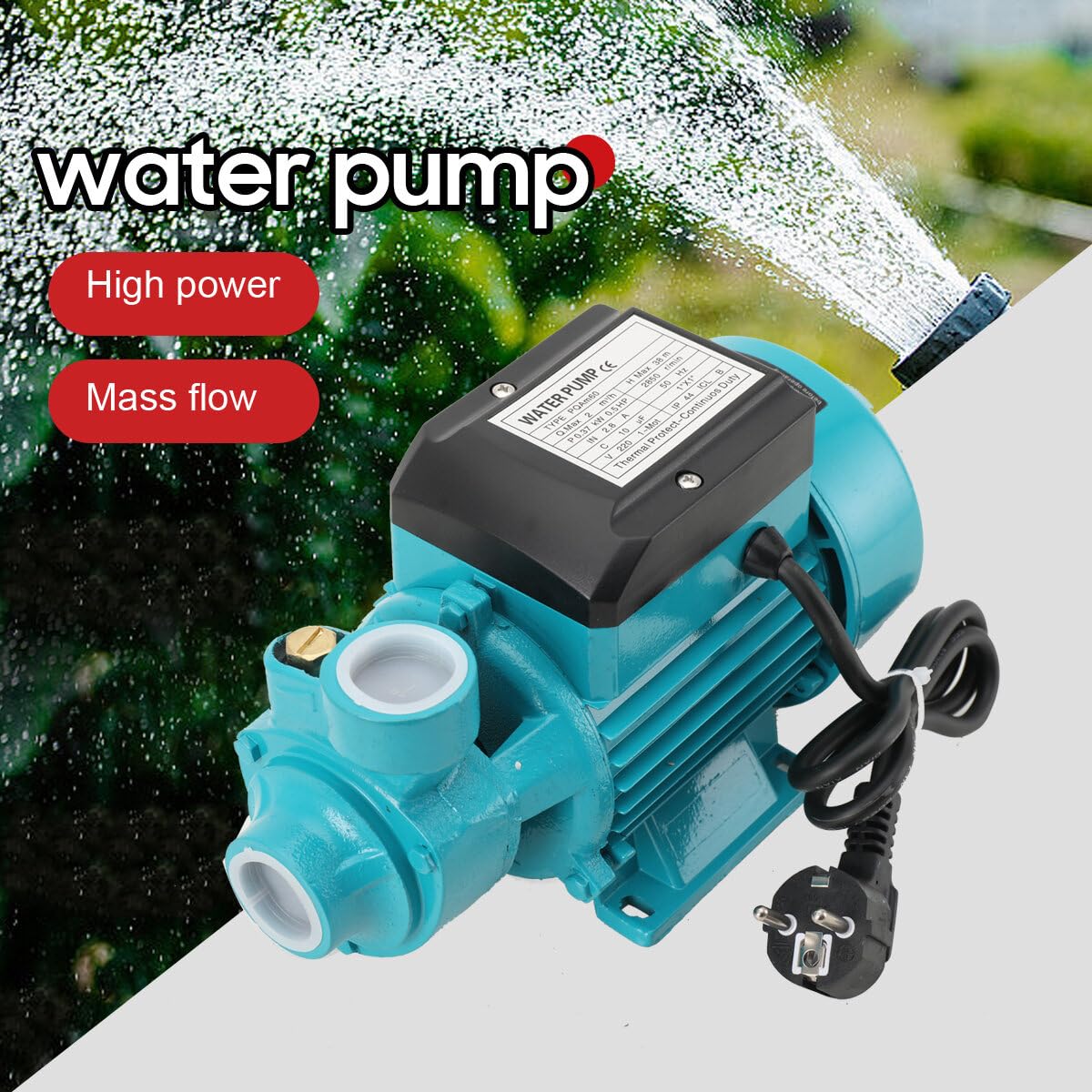 Pompa Acqua Alta Pressione Pompa dellacqua per aumentare la pressione industriale, 2850 giri/min, Pompe DellAcqua Ad Alta Pressione Barca da Campeggio per Roulotte Autoadescante Giardino