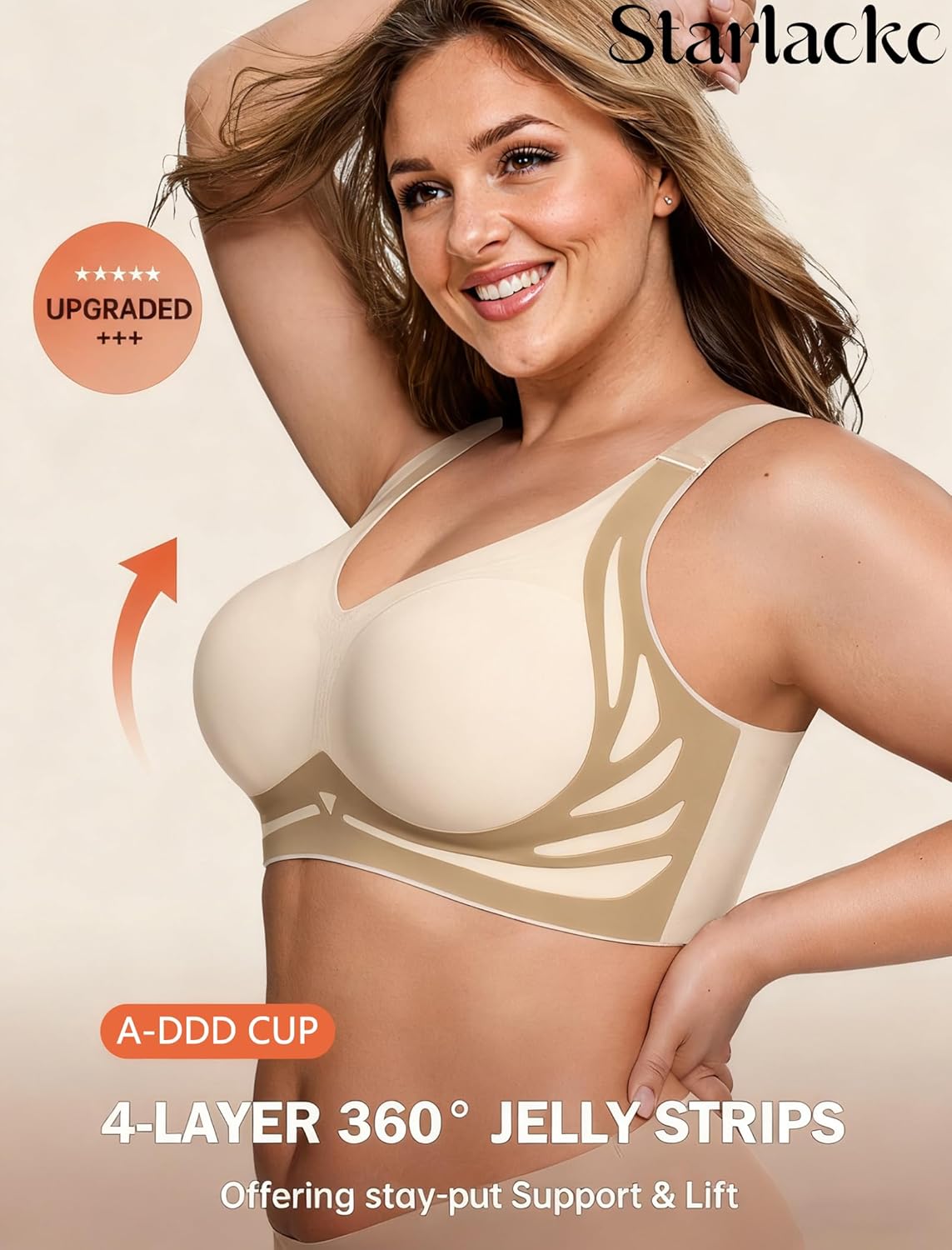 Jelly Bras for Women Plus Size Bras Wireless Bra No Underwire Push Up Seamless Sleep Comfortable Womens - Image 2