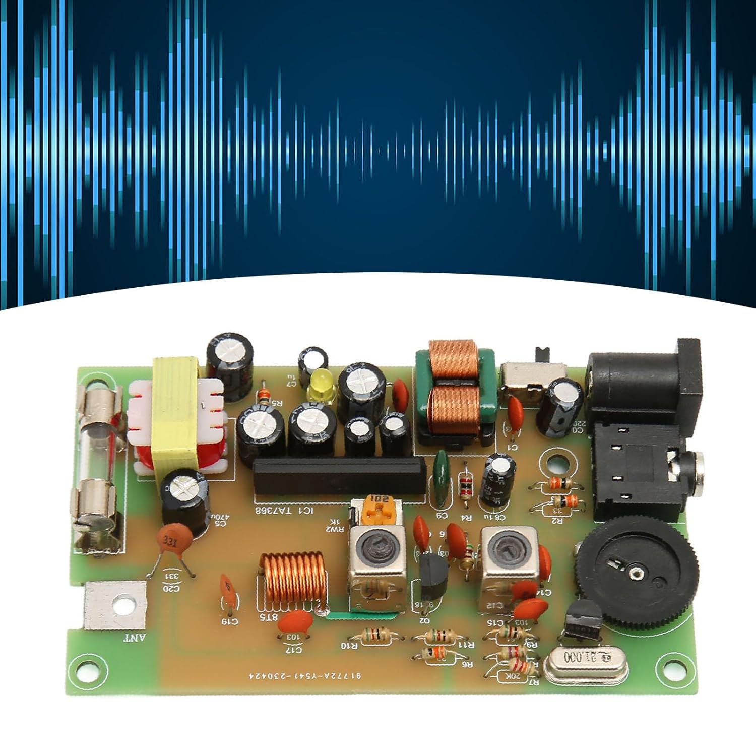 Radio Transmitter Board, High Frequency Oscillation Short Low Power Sound Amplification SW Radio Amplifier Kit for DIY Campus Broadcast