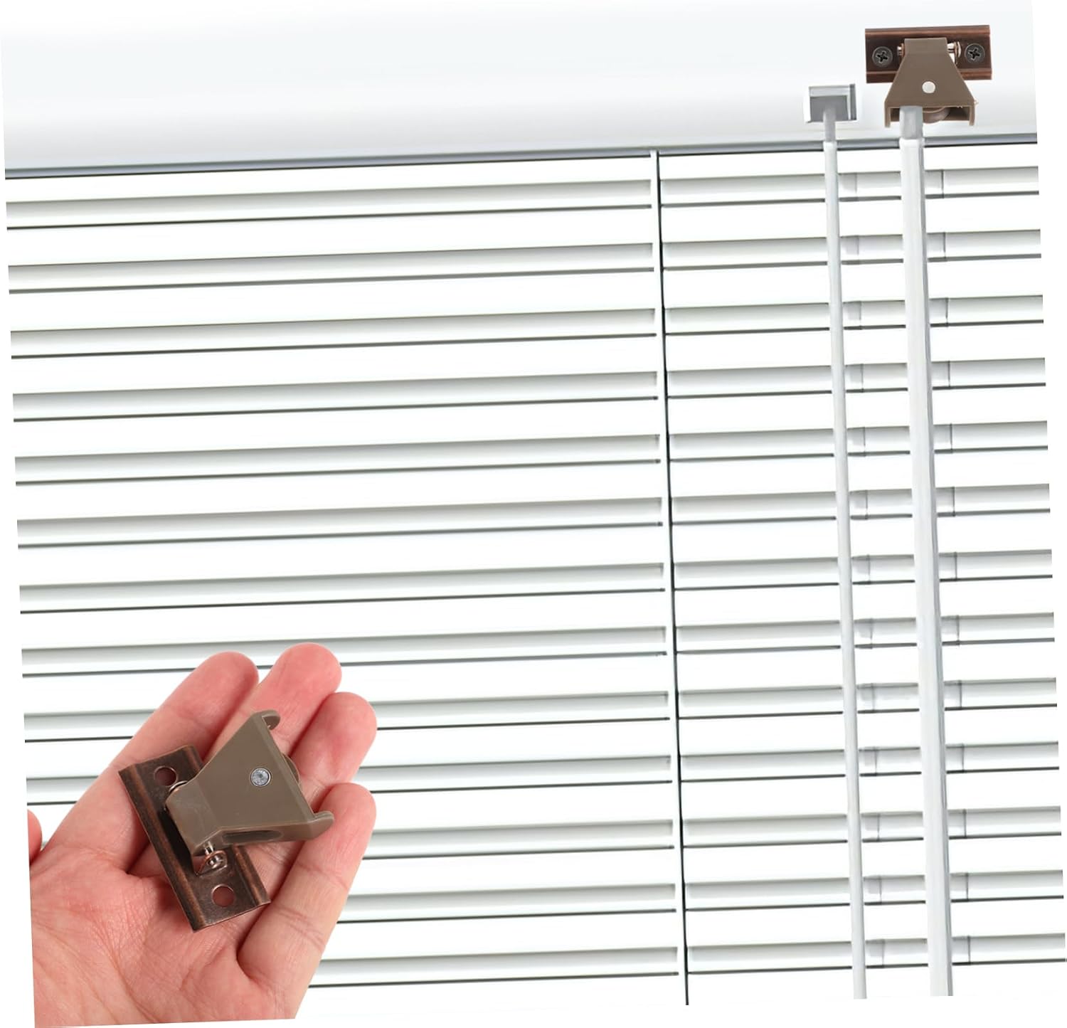 Hemobllo Heavy Duty Blind Fittings with Smooth Pulley Rollers and Metal Cord Lock Roman Blind Cord Locks for Window Curtains for Home and Office Use