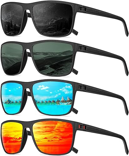 Miniatura 15 de Gafas de sol polarizadas para hombre, anteojos de sol polarizados con protección UV, lentes de sol ligeras para conducir, pescar, jugar al golf