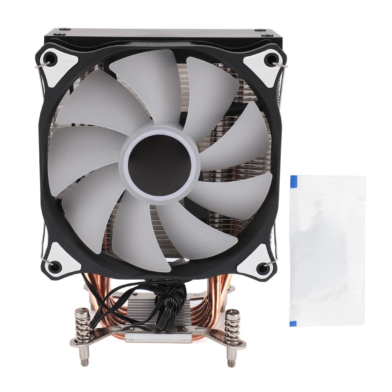 Ventola di raffreddamento CPU 4,72 pollici 6 di calore Raffreddatore d'aria silenzioso da 120 mm 1500 giri/min Cuscinetto idraulico Luce colorata per computer desktop 2011