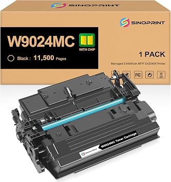 W9024 W9024MC Black Toner Cartridges with Chip Compatible with HP W9024MC Toner for Managed E40040dn MFP E42540f Printer1 Pack Black