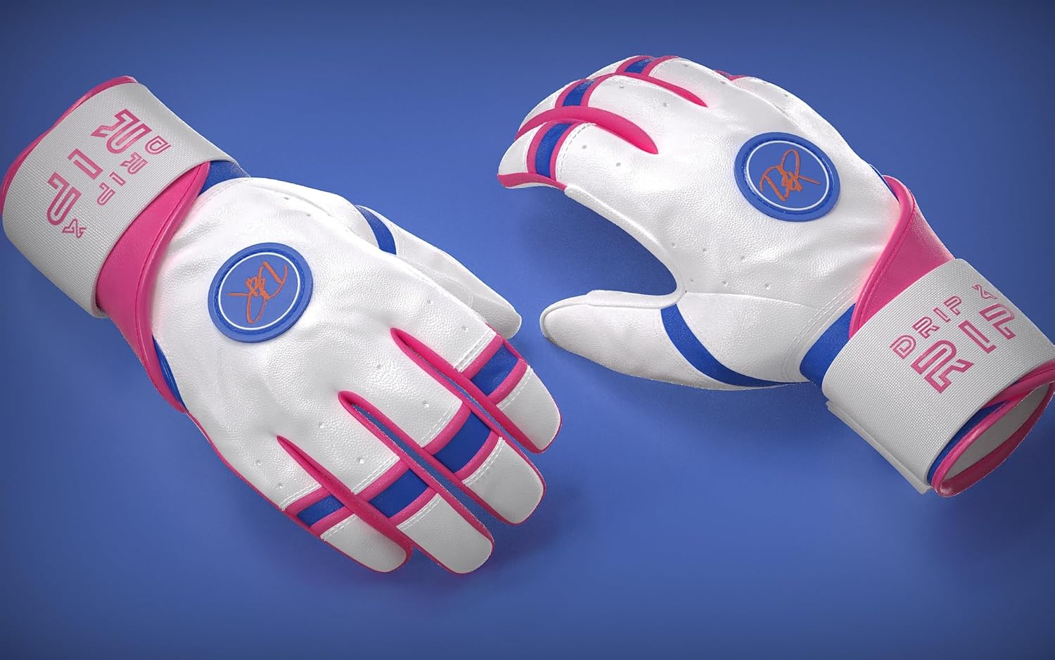 Drip & Rip Baller Series - Youth Batting Gloves + Adult Batting Gloves - for Softball and Baseball - Long Cuff Leather Style for Adult and Youth