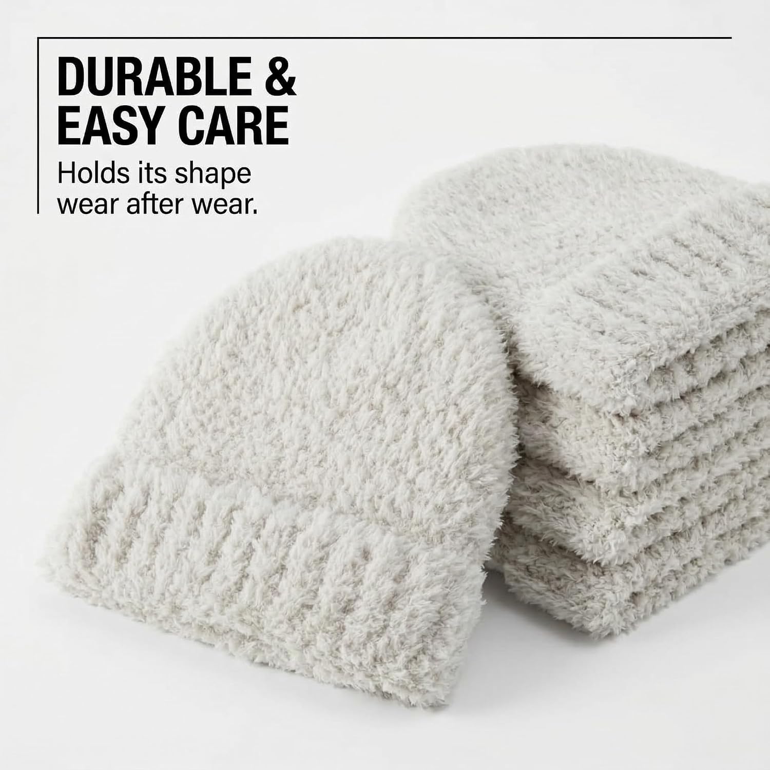 Sweet Dreams Fuzzy Winter Beanie Hat for Women & Men – Ultra Soft Plush Knit Cap, Warm Cozy Beanie for Cold Weather