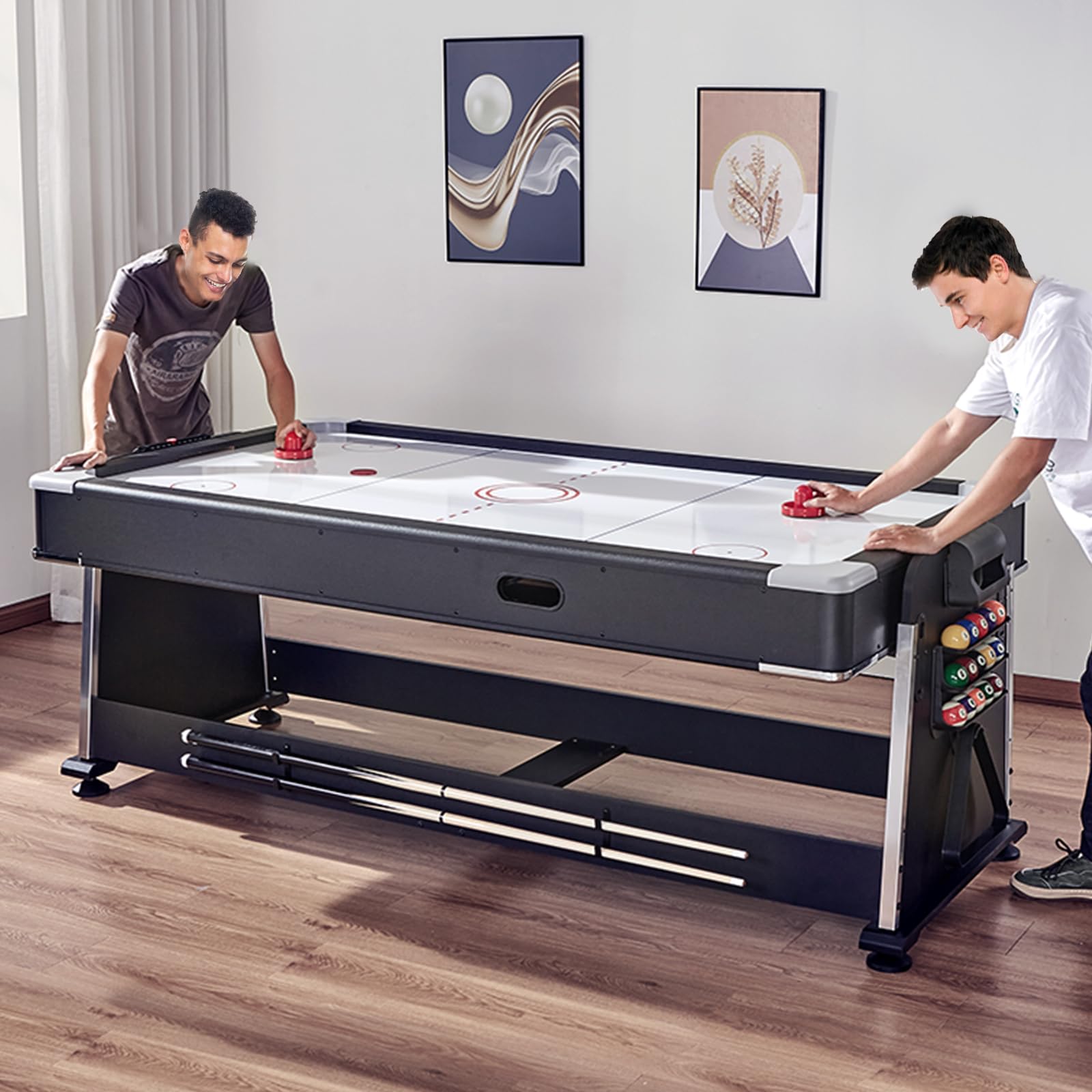 VEVOR Mesa de Aire Hockey, Mesa de Juego para Adulto, Niños, Personas Mayores