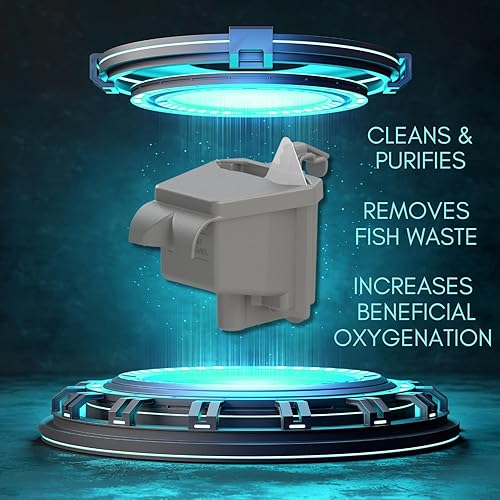 Miniatura 12 de Koller Products Juego de acuario AquaView 360 de plástico de 6 galones para peces tropicales, peces betta con iluminación LED y filtro de potencia