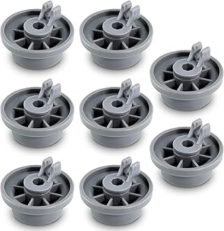 8 Packs 165314 Dishwasher Wheels Lower Rack Fit for Bo-sch,Dishwasher Wheels Replaces Dish Rack Part Number 420198 AP2802428 PS3439123 by AMI PARTS