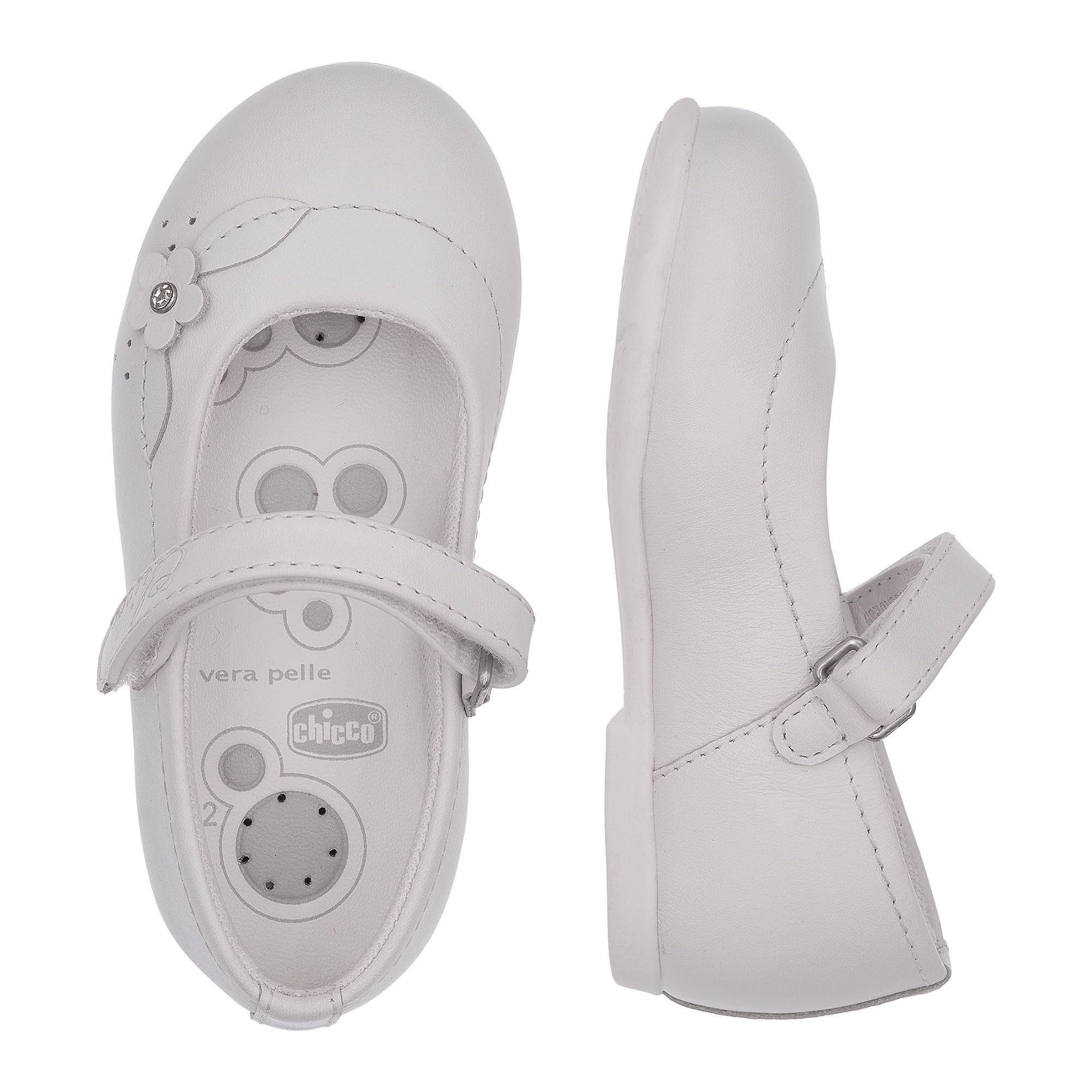 Chicco, Ballerine Bambina, Ballerine Bianche Bambina, Ideali per Le Occasioni Speciali, Scarpe Neonata, Designed in Italy