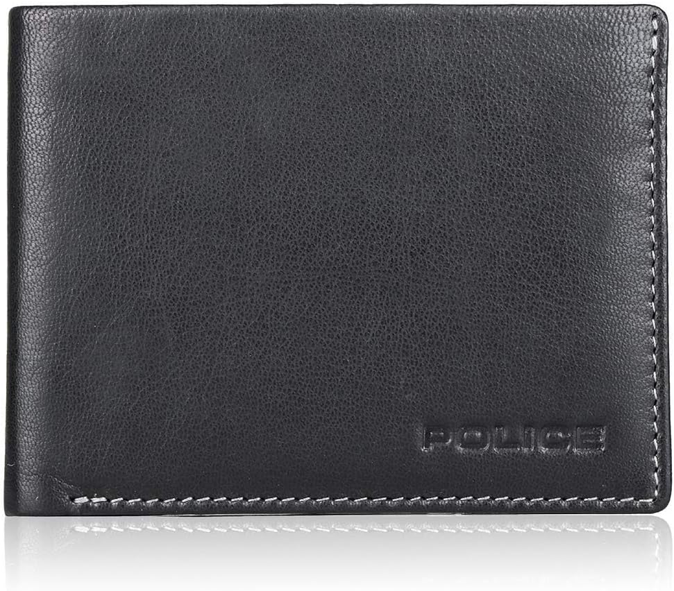 Branded Men's Wallet Leather Original | Premium Slim Wallet for Men Stylish Genuine Leather Gents Purse with 8 Card Holder Slots | 2 Slip-in Pockets | Ideal Diwali Gifts - Black