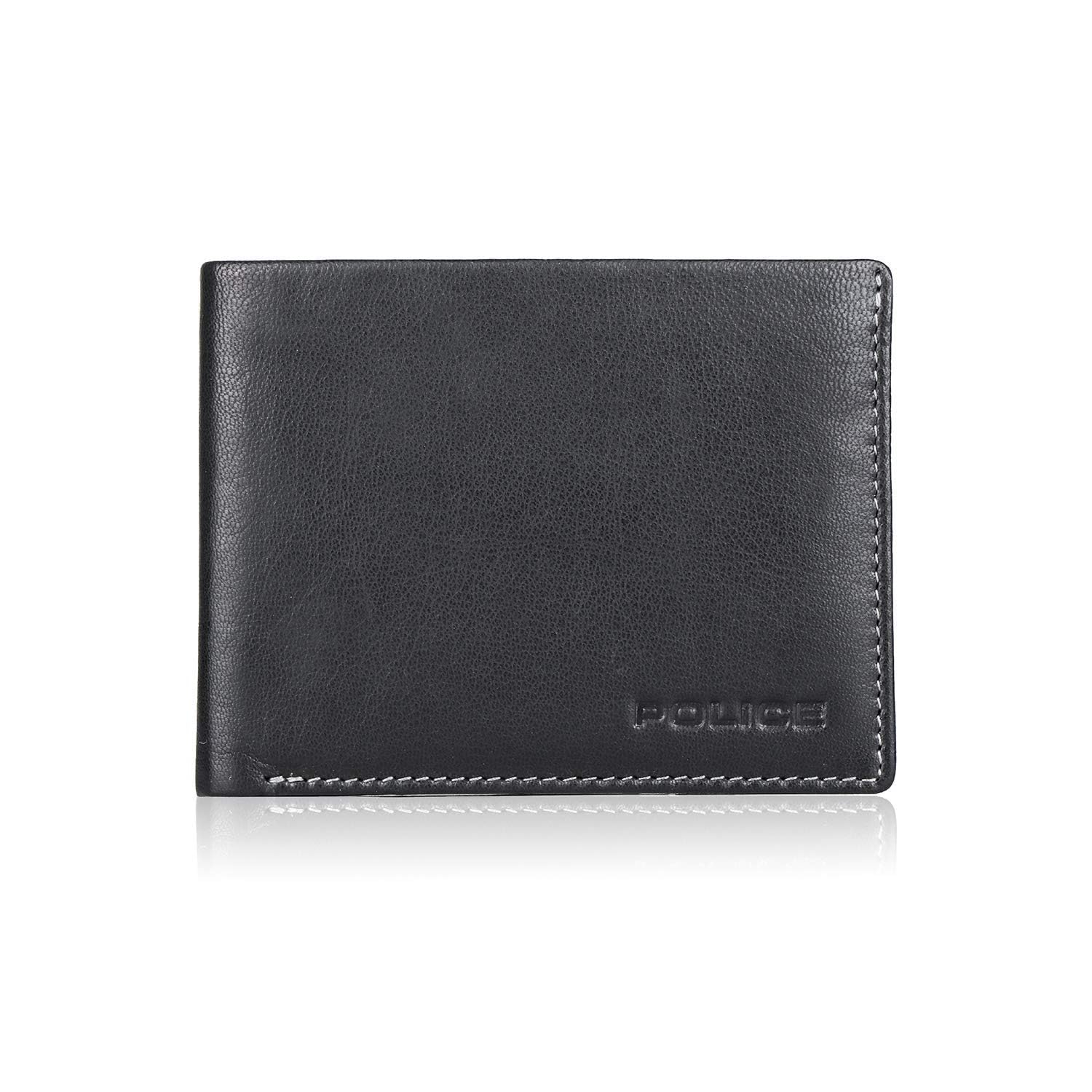 Branded Men's Wallet Leather Original | Premium Slim Wallet for Men Stylish Genuine Leather Gents Purse with 8 Card Holder Slots | 2 Slip-in Pockets | Ideal Diwali Gifts - Black