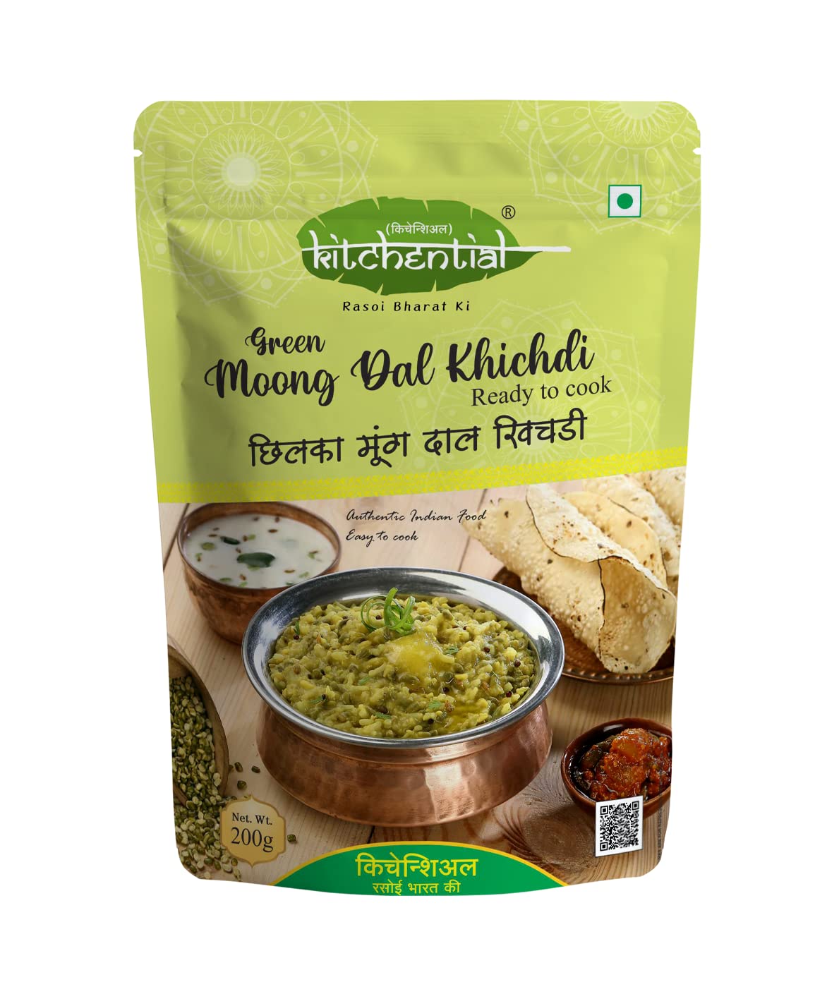 Kitchential Green Moong Dal Khichdi, Instant Ready To Cook Mix, 200g