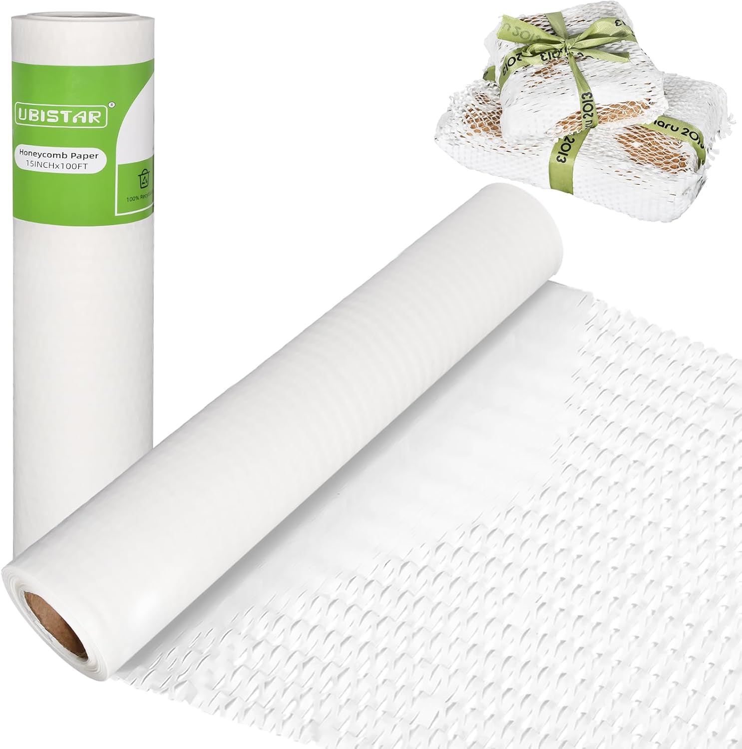 Ubistar Packing Paper, 15" x 100ft Recyclable Cushion Packing Paper for
