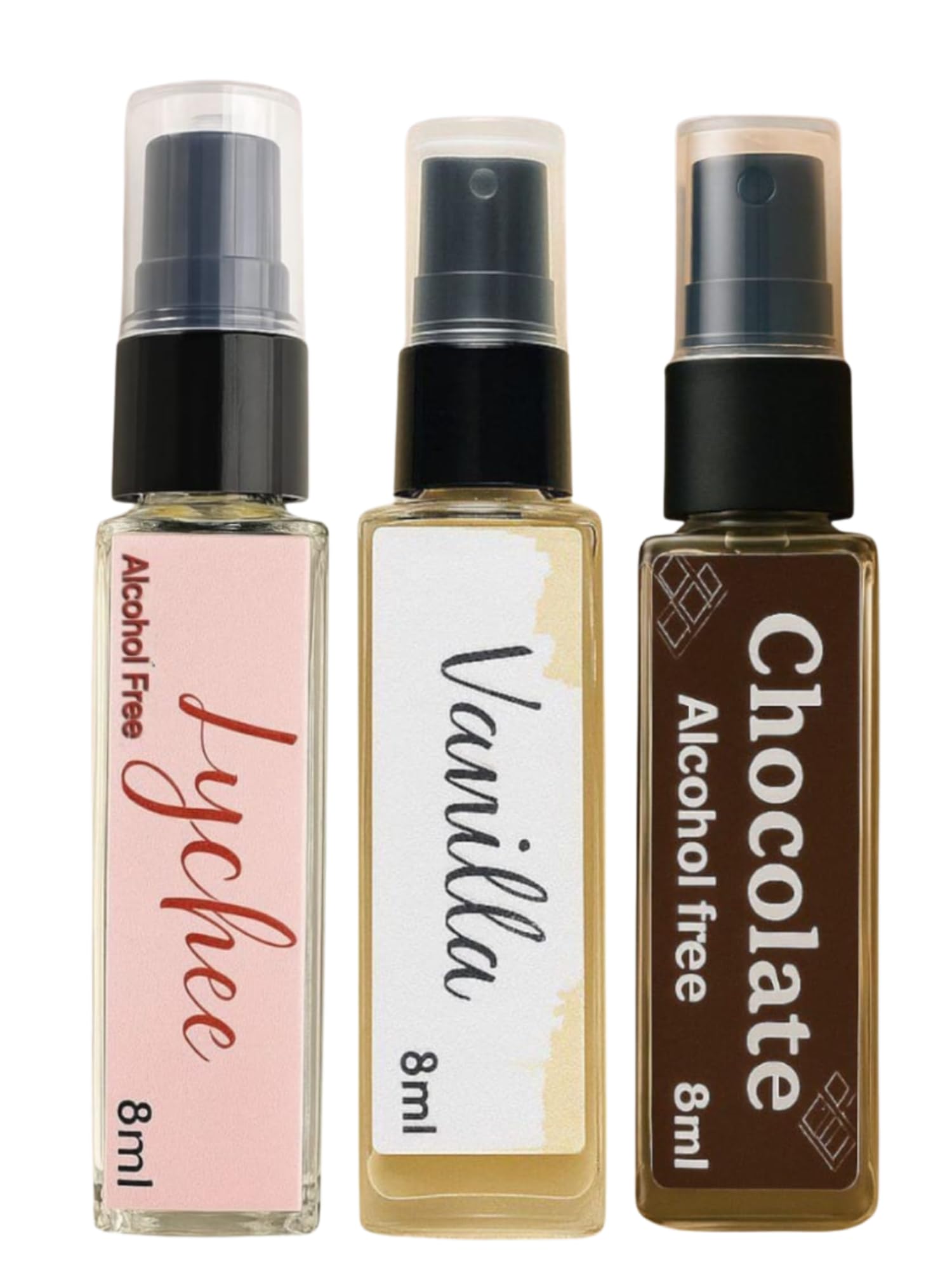 Alcohol Free Pocket Perfume Combo of 3 (8ml Each) – Long Lasting Mini Spray Perfume for Men & Women, Travel Friendly-Lychee & vanilla & Chocolate-image-16