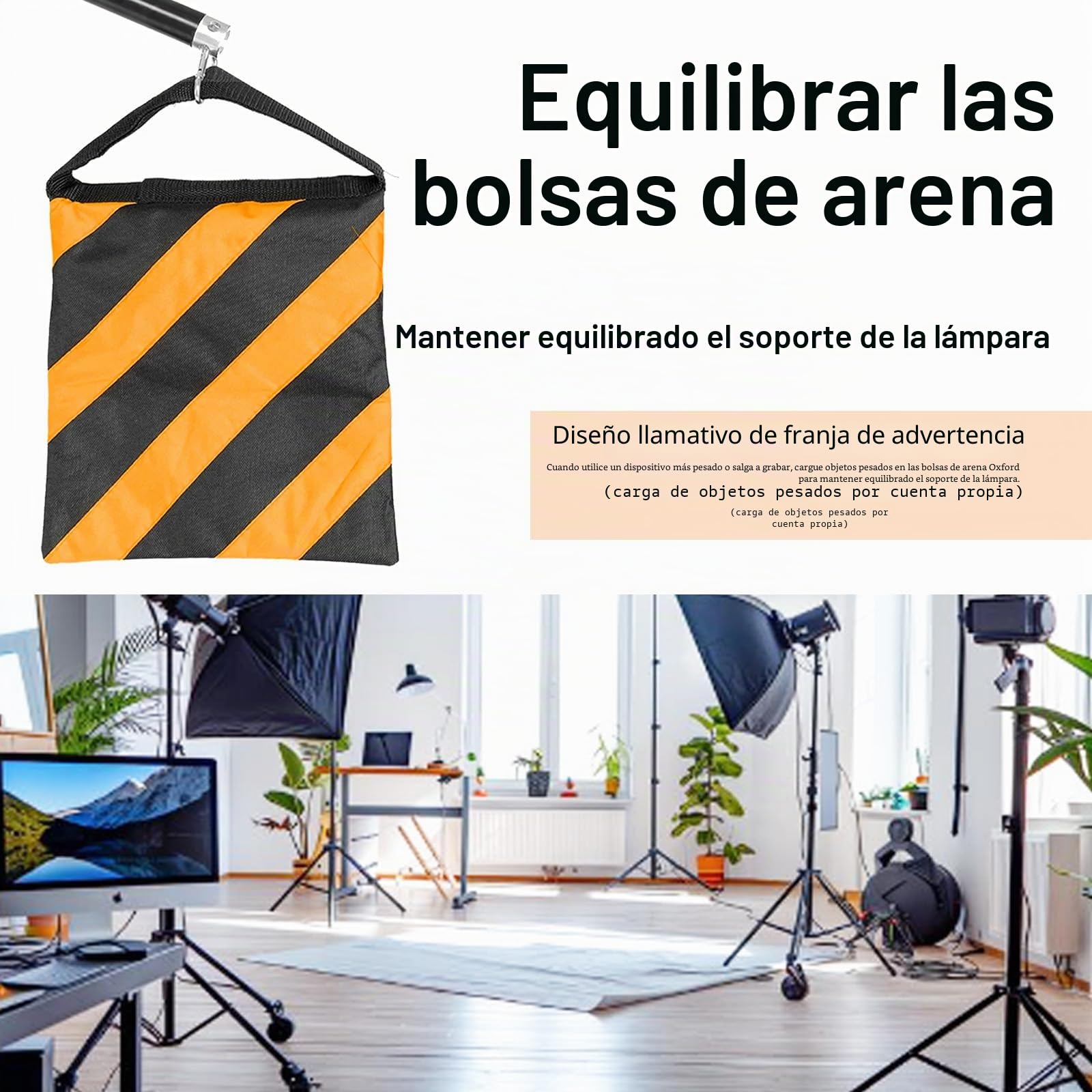 Fotografía Soporte de Luz 400cm, Soporte de Brazo Soporte de Lámpara con 186cm Brazo de Sujeción y Bolsa de Arena Resistente Trípode Fotográfico Luz y Tornillo de 1/4" para Monolight Softbox