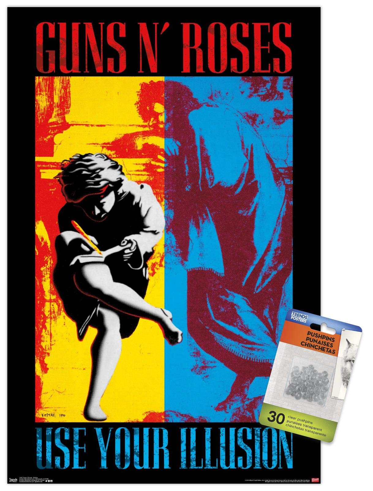 Guns N' Roses - Illusion Wall Poster with Push Pins