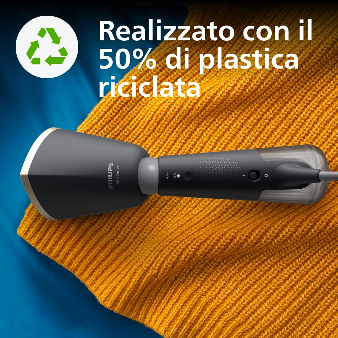 Philips Serie 5000 Stiratore a Vapore Portatile 1400W 24g/min Testa Pieghevole STH5030/80
