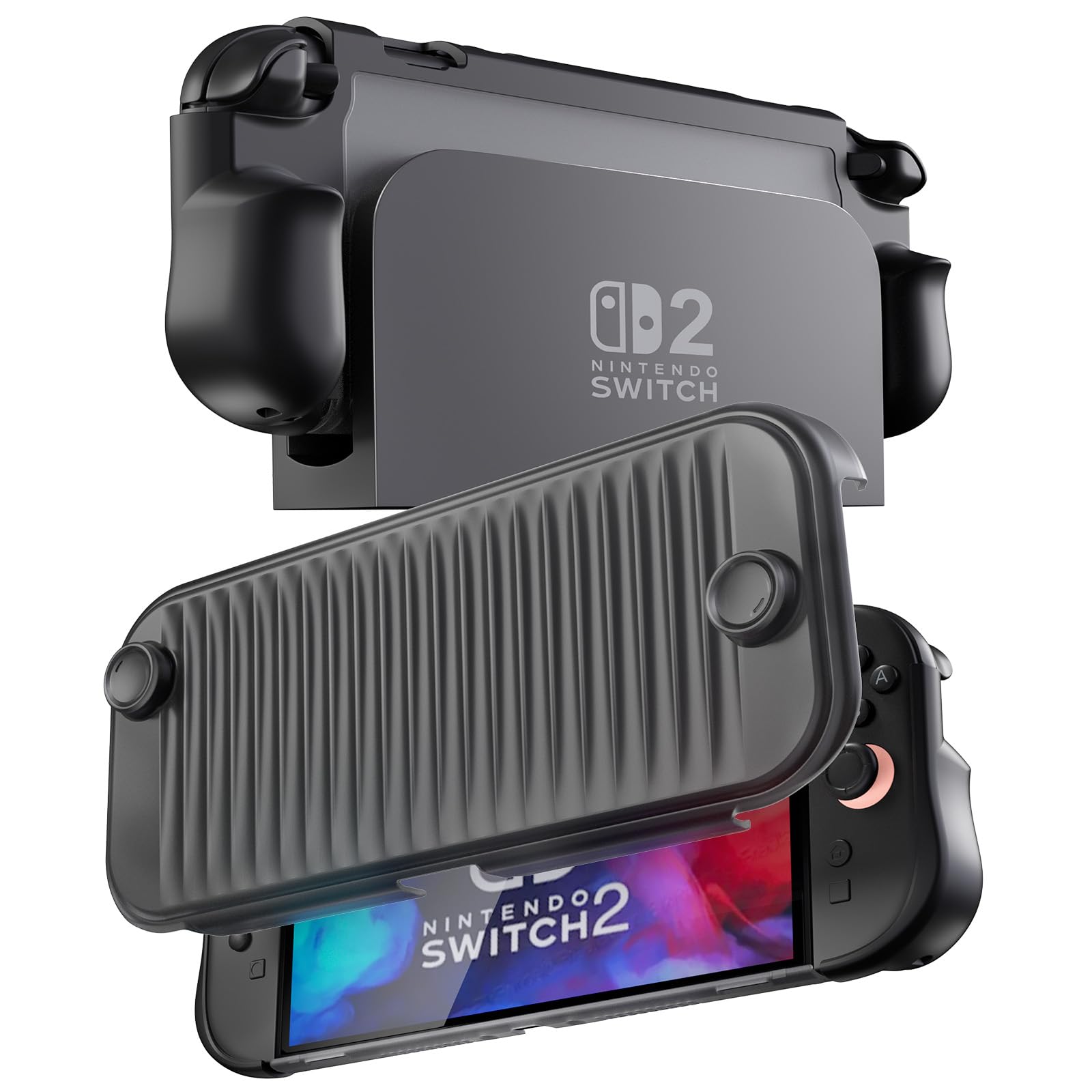 ProCase Switch 2 ケース スイッチ2 2025年モデル専用 薄型 スリム ハード 持ち運び便利 キャリングケース 耐衝撃 ポーチ 周辺機器(ブラック) [nintendo_switch2]