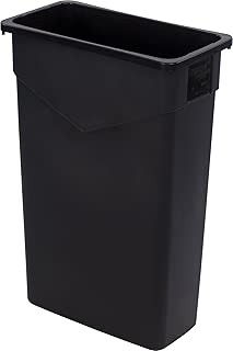 Carlisle 34202303 TrimLine Rectangle Waste Container Trash Can Only, 23 Gallon, Black - coolthings.us
