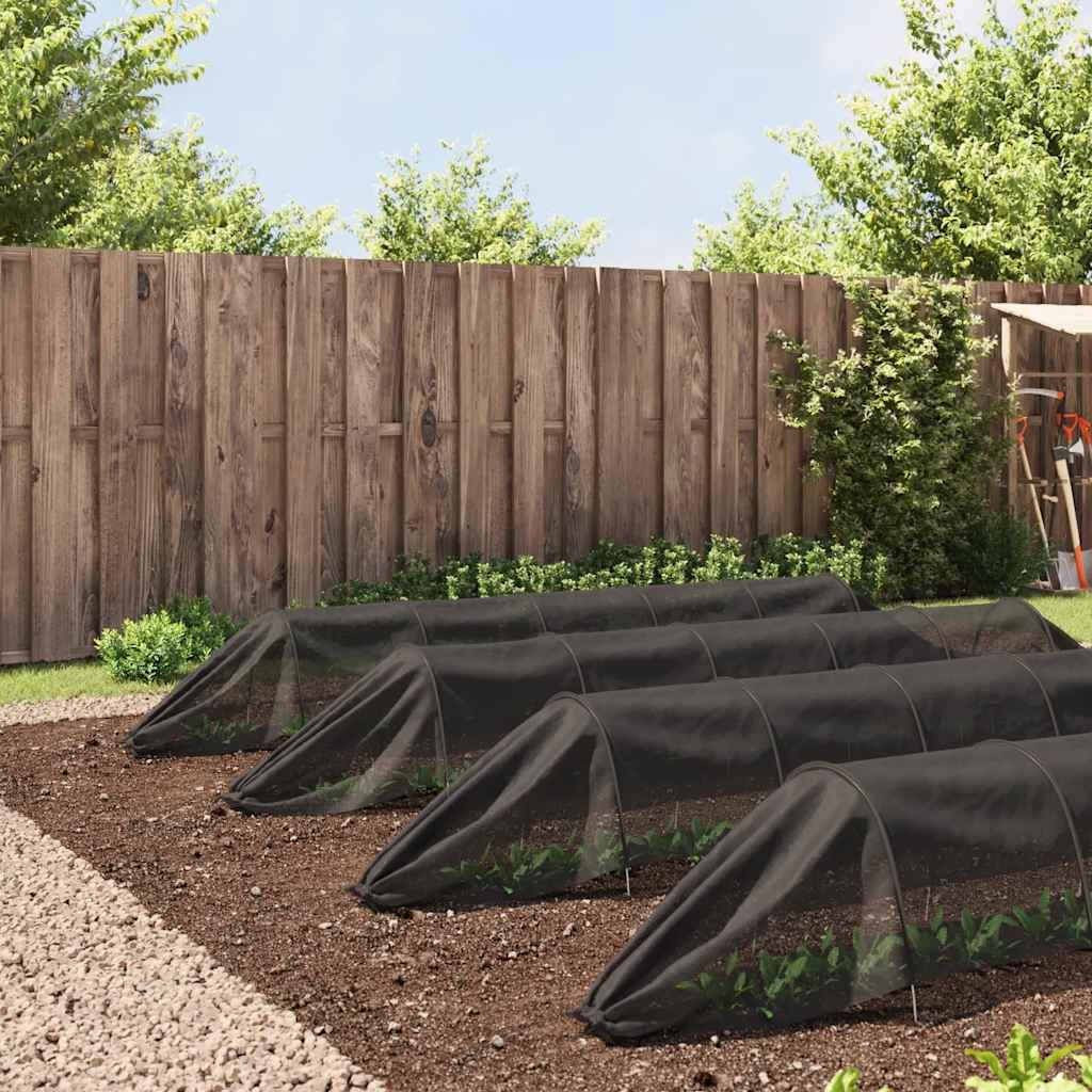 Netztunnel 4 Stück Schwarz Stahl Polyethylen Pflanzenschutz Frostschutz für Hochbeete und Gewächshaus, vielseitige Gartenabdeckung für Pflanzenpflege und Bodenschutz