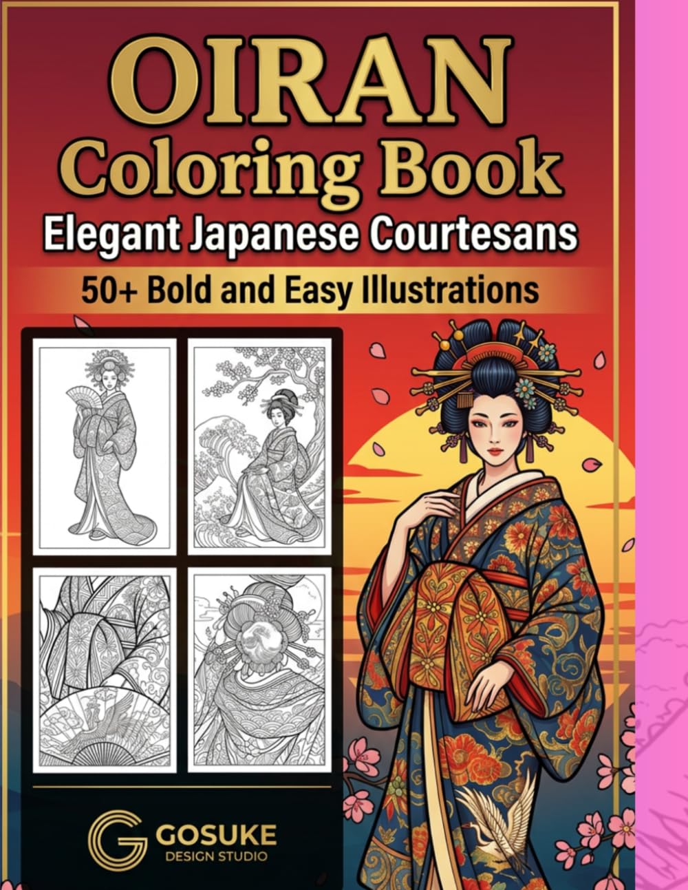 Elegant Japanese Courtesans Adult Coloring Book: Bold and Easy Traditional Ukiyo-e Style Illustrations for Stress Relief and Relaxation - Includes 20 ... Pages (Hokusai Style Coloring Book Series)