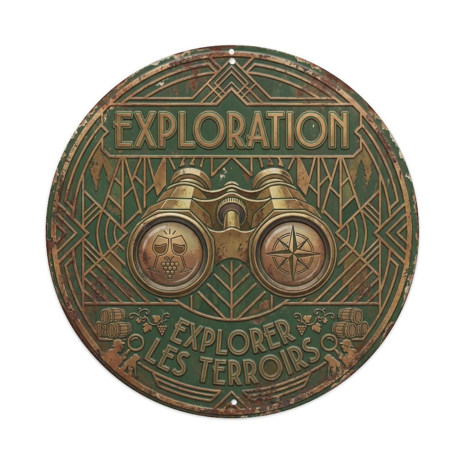 Exploration Humorous Mancave Exploration Vintage Metal Tin Sign Plaque Wall Decor for Cafe, Club Bar, Office, Garden Metal Poster 8x8Inch