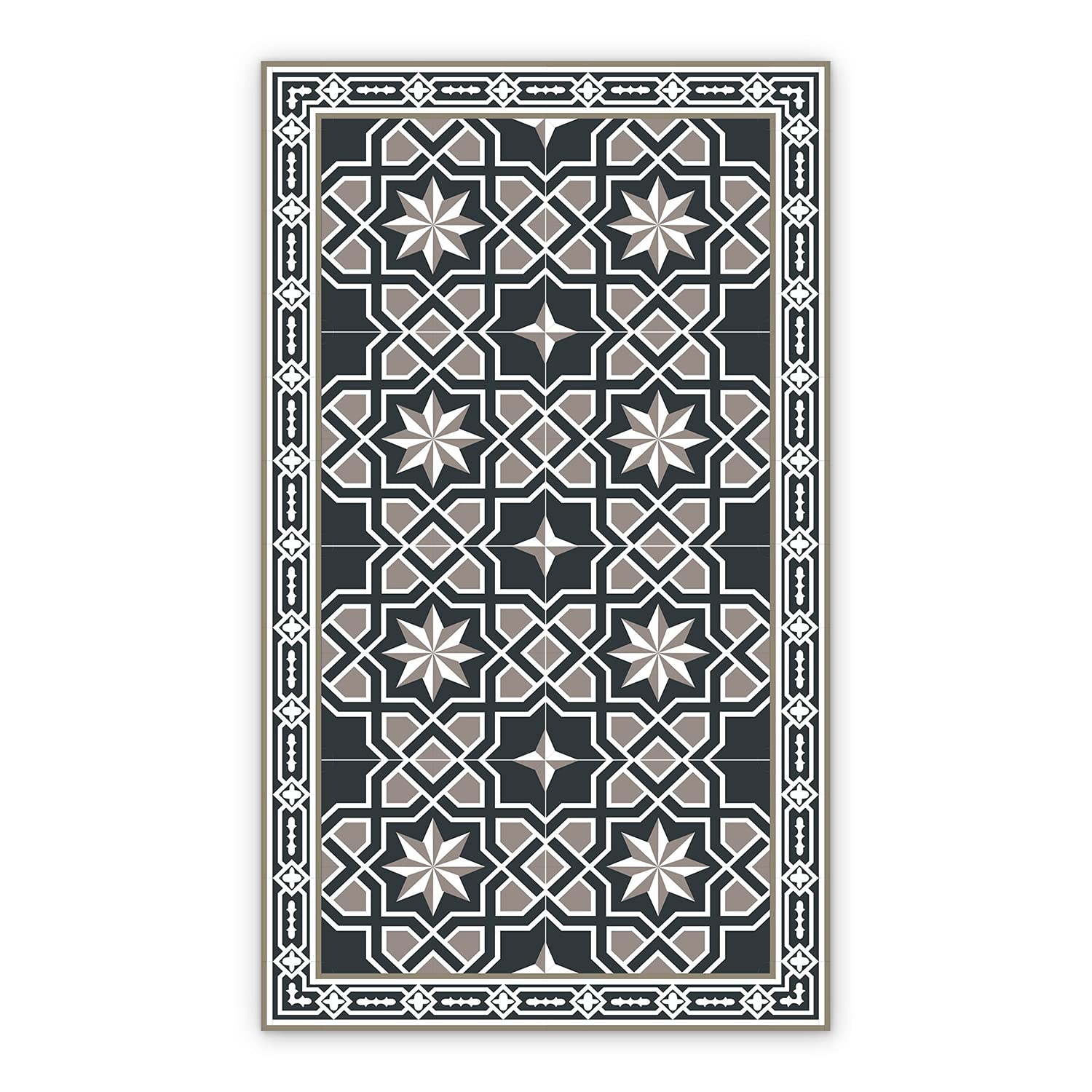 Tapis de salle à manger vinyle BirdsEcho nettoyage facile motif abstrait