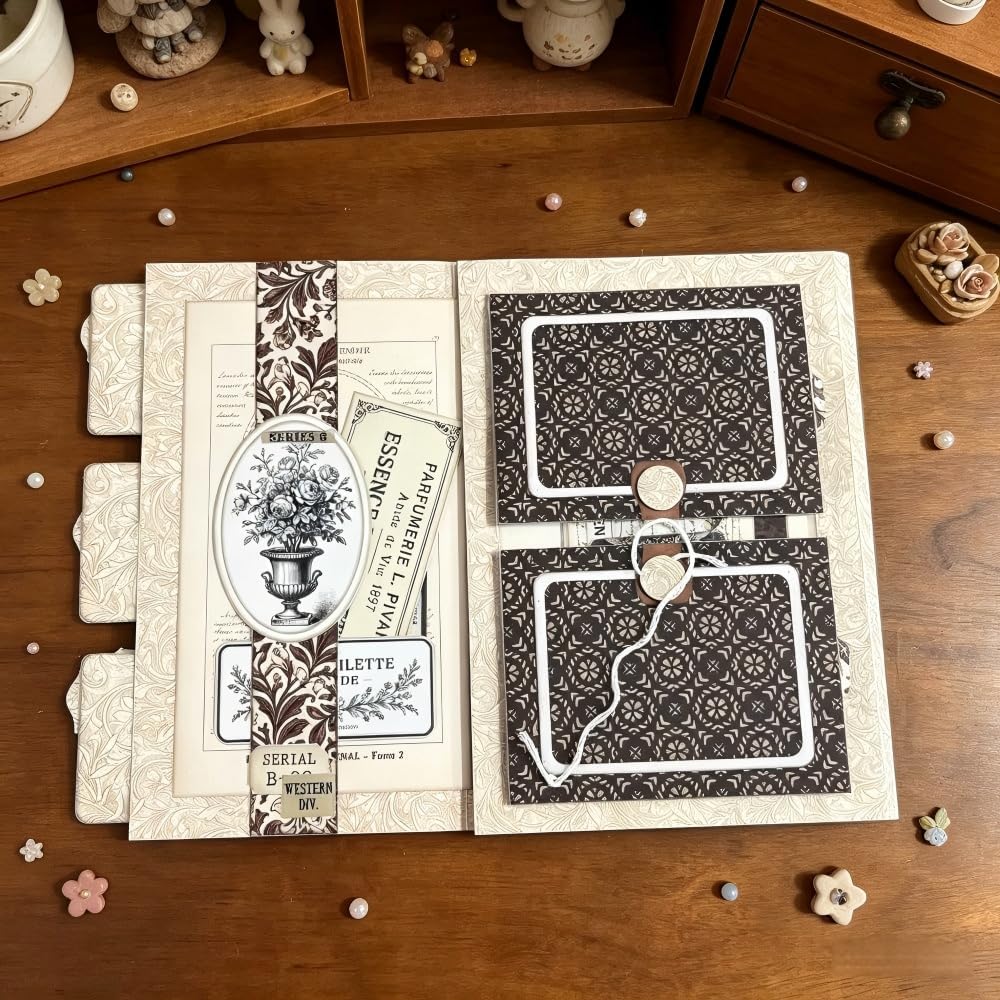 Garden Folio Mini Project,Folio Booklet Craft Kit, Junk Journal Kit, Scrapbooking Supplies, Journaling Decor, Mini Folio Writer Folder Project, Arts & Crafts Gifts, Handmade Decor Accessories