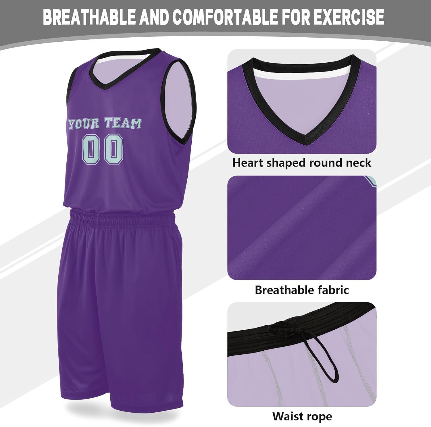 Men Basketball Jerseys Shorts Personalized Team Uniform Jersey Add Your Name Number Gifts for Basketballs Lovers