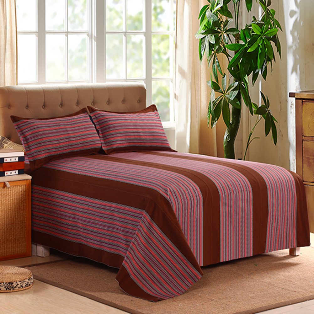 Drap de grossiers coton rembourré de feuilles de cryptage respirant lit simple double 250x250