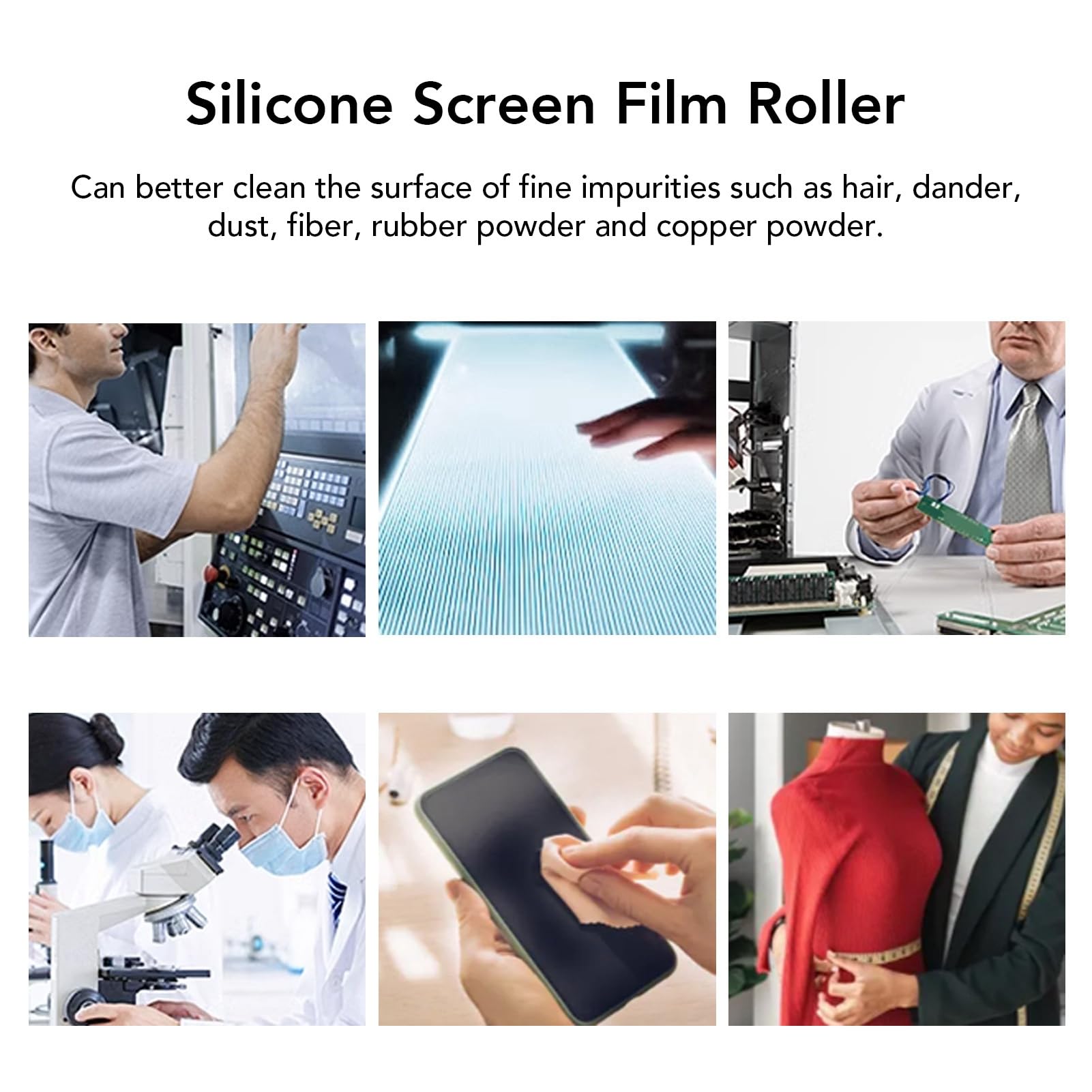 Silicona Roller Sticky Roller eficiente El Limpiador de Pantalla de Polvo para el Taller doméstico (16 Pulgadas)