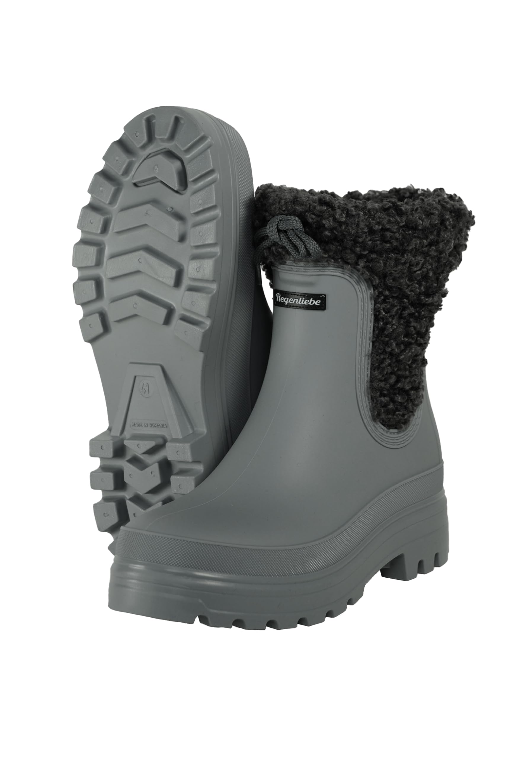Regenliebe Damen Regenstiefel Wolke Halbschaft Gummistiefel Feel Good warm gefüttert