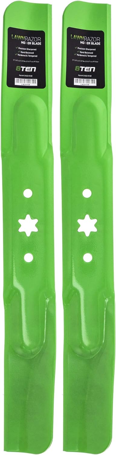 8TEN LawnRAZOR Mower Blade Set for Cub Cadet RZT MTD LT2000 42 Inch Deck 942-04308 742-04308 742-04312 (High-Lift)