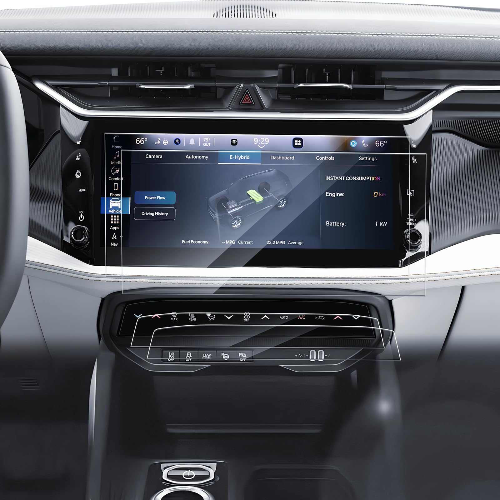 SKTU 4PCS for 2026 Jeep Cherokee Screen Protector for 2026+ Jeep Cherokee (Base/Laredo/Limited/Overland) 12.3-Inch Navigation & Air Conditioning Screen [Ultra HD, Anti-Glare&Scratch] 2026 Cherokee