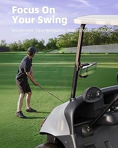 TODI Magnetic Golf Cart Phone Holder Golf Cart Accessory for Men, Dad, Grandpa, Compatible with MagSafe iPhone 16 15 14 13 12 Pro/Max/Plus, Fits EZGO Club Car Yamaha Icon